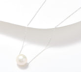 Honora 14K White Gold Cultured Ming Pearl Forzatina Chain Necklace, 18"